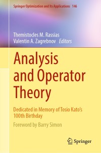 Cover image: Analysis and Operator Theory 9783030126605