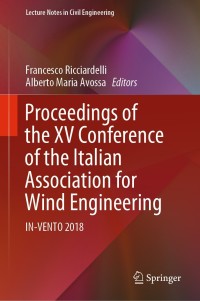 Imagen de portada: Proceedings of the XV Conference of the Italian Association for Wind Engineering 9783030128142