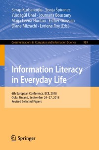 Cover image: Information Literacy in Everyday Life 9783030134716