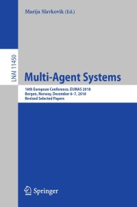Imagen de portada: Multi-Agent Systems 9783030141738