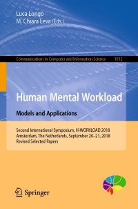 Cover image: Human Mental Workload: Models and Applications 9783030142728
