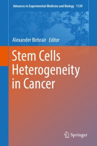Cover image: Stem Cells Heterogeneity in Cancer 9783030143657