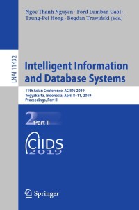 Imagen de portada: Intelligent Information and Database Systems 9783030148010