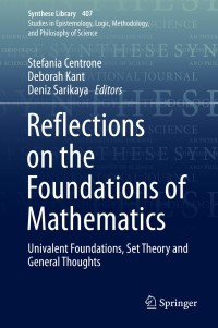 Cover image: Reflections on the Foundations of Mathematics 9783030156541