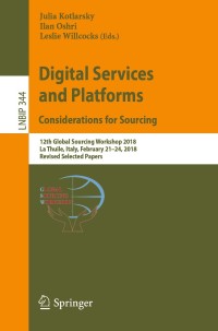 Cover image: Digital Services and Platforms. Considerations for Sourcing 9783030158491