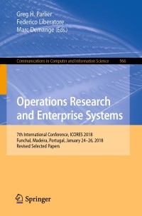 Imagen de portada: Operations Research and Enterprise Systems 9783030160340