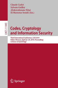 Immagine di copertina: Codes, Cryptology and Information Security 9783030164577