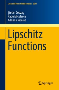 Cover image: Lipschitz Functions 9783030164881