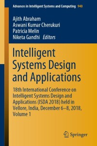 Cover image: Intelligent Systems Design and Applications 9783030166564