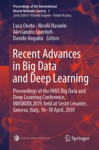 Imagen de portada: Recent Advances in Big Data and Deep Learning 9783030168407