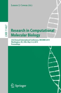 Imagen de portada: Research in Computational Molecular Biology 9783030170820