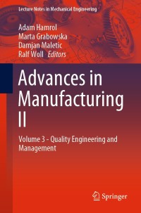Titelbild: Advances in Manufacturing II 9783030172688