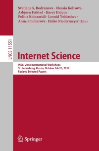 Immagine di copertina: Internet Science 9783030177041