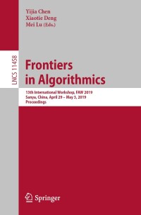 Omslagafbeelding: Frontiers in Algorithmics 9783030181253