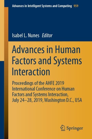 Cover image: Advances in Human Factors and Systems Interaction 9783030200398