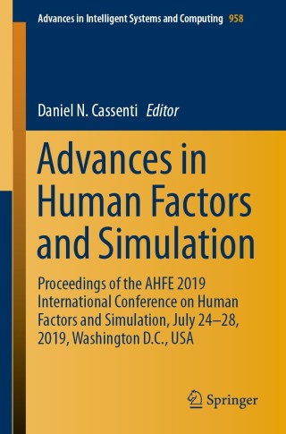 Imagen de portada: Advances in Human Factors and Simulation 9783030201470