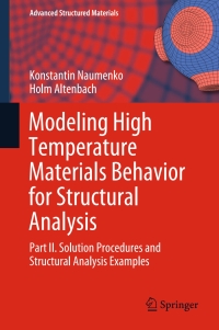 Imagen de portada: Modeling High Temperature Materials Behavior for Structural Analysis 9783030203801