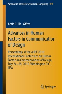 Cover image: Advances in Human Factors in Communication of Design 9783030204990