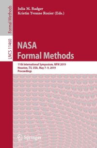 Cover image: NASA Formal Methods 9783030206512