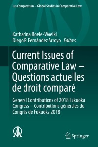 Cover image: Current Issues of Comparative Law – Questions actuelles de droit comparé 9783030206581