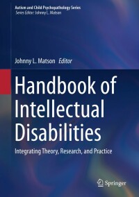 Cover image: Handbook of Intellectual Disabilities 9783030208424