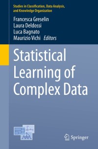 Cover image: Statistical Learning of Complex Data 9783030211394