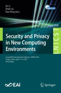 Imagen de portada: Security and Privacy in New Computing Environments 9783030213725