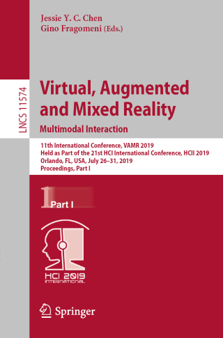 Cover image: Virtual, Augmented and Mixed Reality. Multimodal Interaction 9783030216061