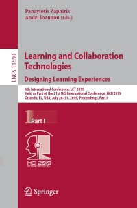 Cover image: Learning and Collaboration Technologies. Designing Learning Experiences 9783030218133