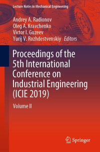 Cover image: Proceedings of the 5th International Conference on Industrial Engineering (ICIE 2019) 9783030220624
