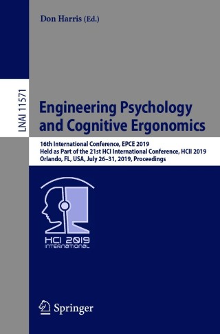 Imagen de portada: Engineering Psychology and Cognitive Ergonomics 9783030225063