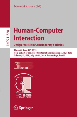 Cover image: Human-Computer Interaction. Design Practice in Contemporary Societies 9783030226350