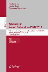 Imagen de portada: Advances in Neural Networks – ISNN 2019 9783030227951
