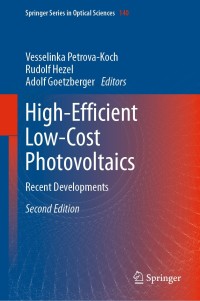 Cover image: High-Efficient Low-Cost Photovoltaics 2nd edition 9783030228637