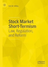 Cover image: Stock Market Short-Termism 9783030229023