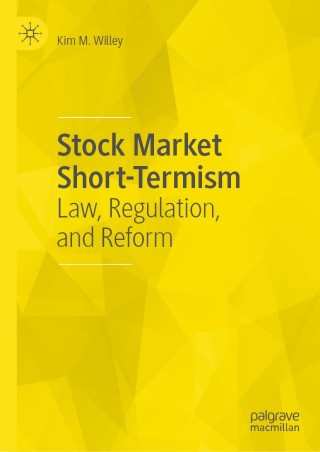 Cover image: Stock Market Short-Termism 9783030229023