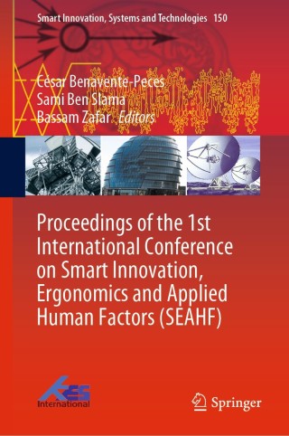 Imagen de portada: Proceedings of the 1st International Conference on Smart Innovation, Ergonomics and Applied Human Factors (SEAHF) 9783030229634