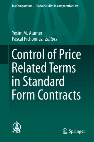 Imagen de portada: Control of Price Related Terms in Standard Form Contracts 9783030230562