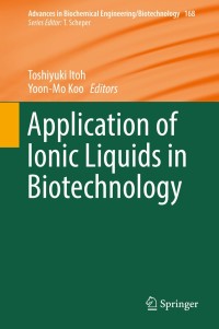 Cover image: Application of Ionic Liquids in Biotechnology 9783030230807