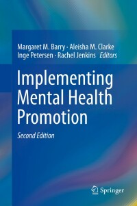 Cover image: Implementing Mental Health Promotion 2nd edition 9783030234546