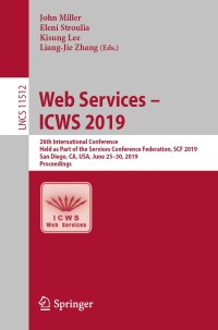 Cover image: Web Services – ICWS 2019 9783030234980