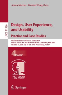 Cover image: Design, User Experience, and Usability. Practice and Case Studies 9783030235345