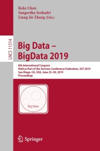 Cover image: Big Data – BigData 2019 9783030235505