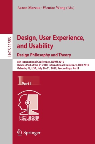 Cover image: Design, User Experience, and Usability. Design Philosophy and Theory 9783030235697