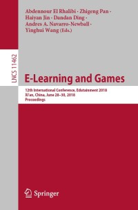 Cover image: E-Learning and Games 9783030237110