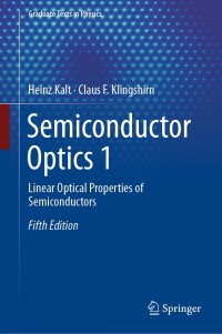 Cover image: Semiconductor Optics 1 5th edition 9783030241506
