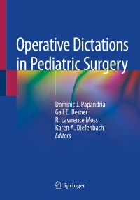 Cover image: Operative Dictations in Pediatric Surgery 9783030242114