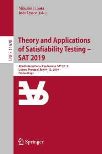 Omslagafbeelding: Theory and Applications of Satisfiability Testing – SAT 2019 9783030242572