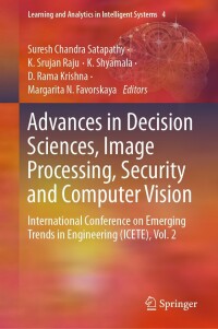 Omslagafbeelding: Advances in Decision Sciences, Image Processing, Security and Computer Vision 9783030243173