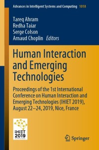 Imagen de portada: Human Interaction and Emerging Technologies 9783030256289